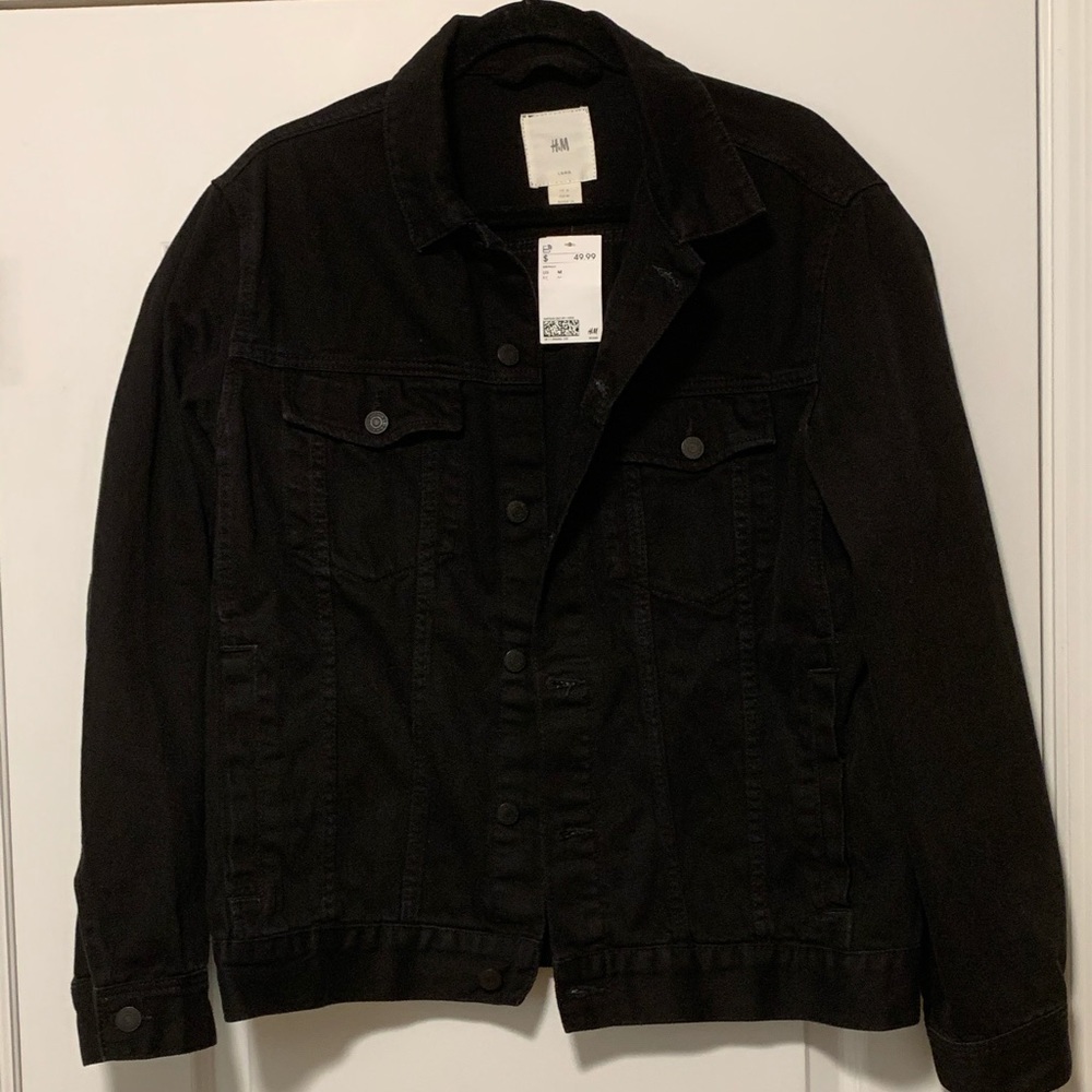 NWT Black Jean Jacket